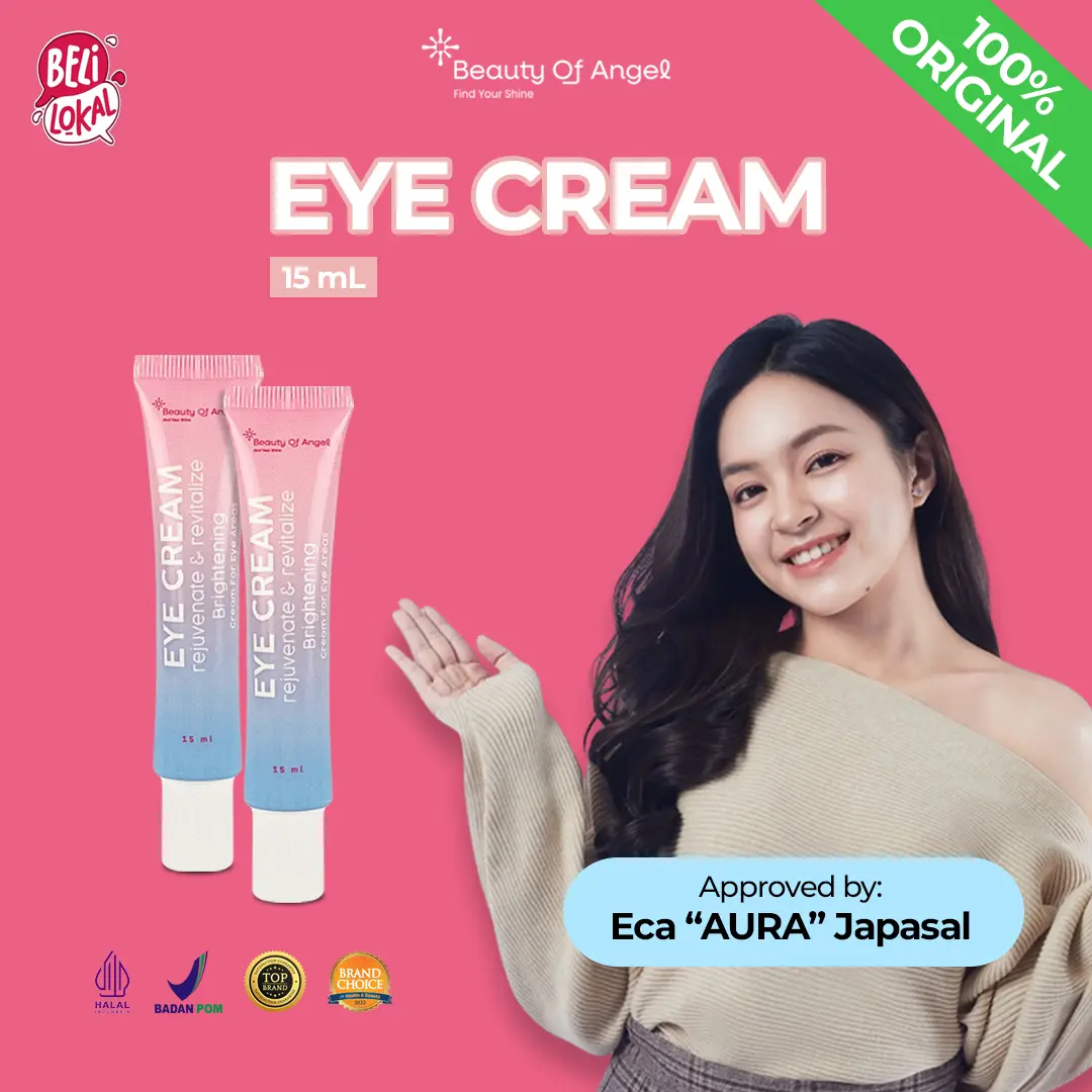 [BISA COD] Eye Cream 15 Ml BOA With Niacinamide Eye Treatment Mencerahkan Kantung Mata Penghilang Mata Panda BPOM Beauty of Angel Wajah Extract Memudarkan Perawatan Hitam
