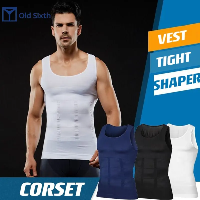 Áo Nịt Ngực Định Hình Cơ Thể, Dành Cho Nam Giới, Nén Bụng Và Bụng, Đồ Định Hình Cơ Thể, Nén Ngực 7