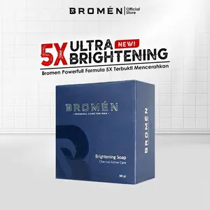 BROMEN Sabun perawatan wajah untuk pria brightening pencerah wajah(FREE SOAPCASE)