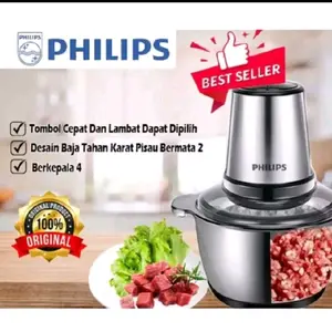 Philips Coper Best Seller Tombol Cepat Dan Lambat Dapat Dipilih Desain Baja Tahan Karat Pisau Bermata 2 Berkepala 4 Original Product 100%