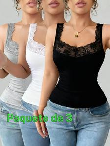 Camisola de mujer de alta elasticidad, lisa, ultra suave y agradable para la piel; disponible en 1/2/3/4 piezas; top tipo tank ideal como capa interior para uso diario