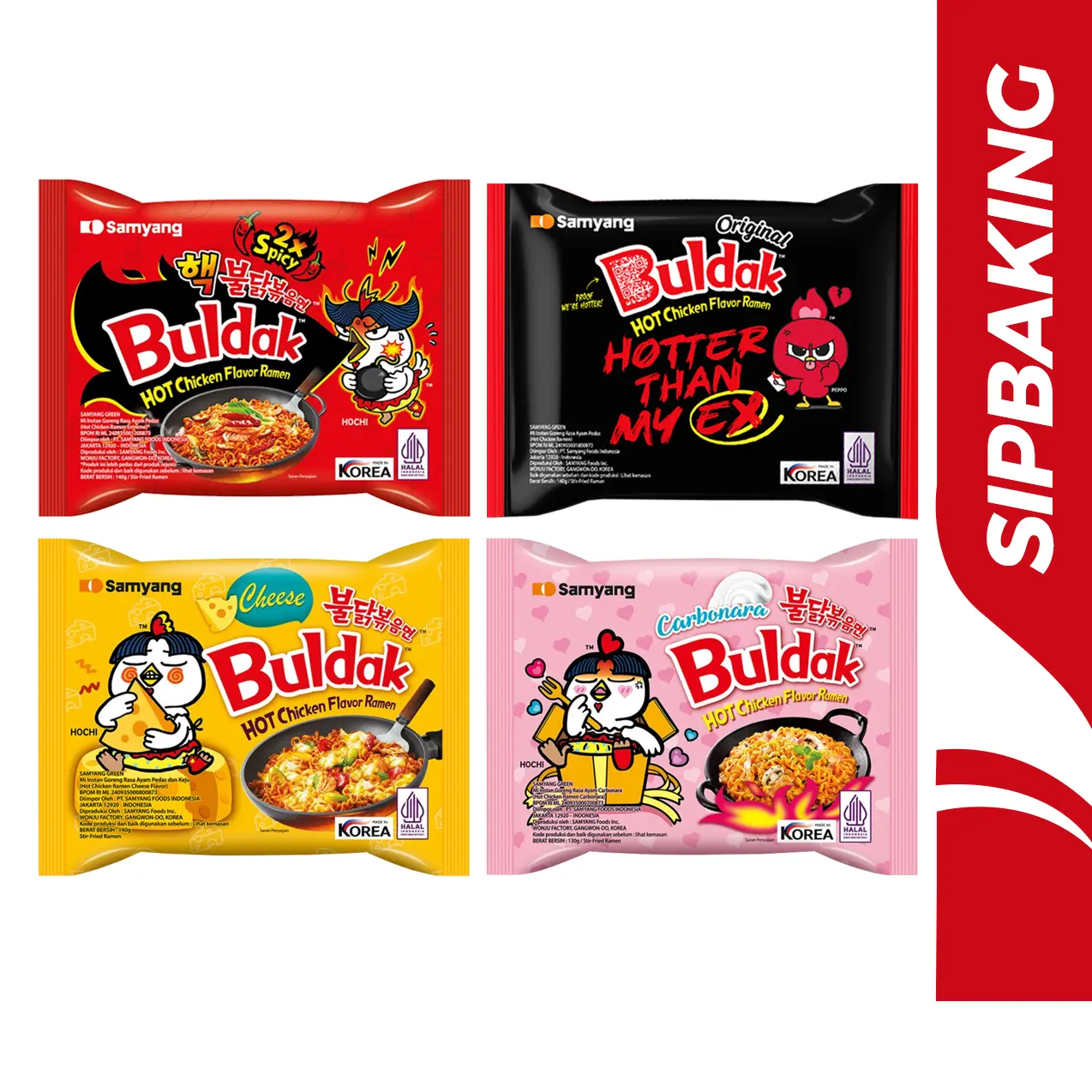 Samyang Buldak Ramen Hot Chicken Cheese Carbonara Korea Halal