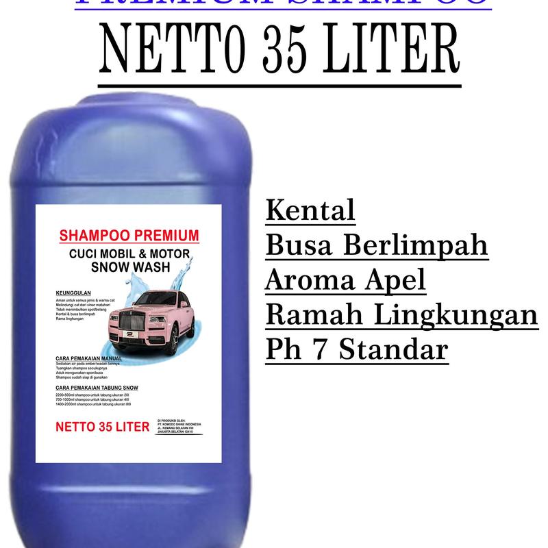 SHAMPOO PREMIUM 35 LITER CUCI MOBIL MOTOR Car Kendaraan 1