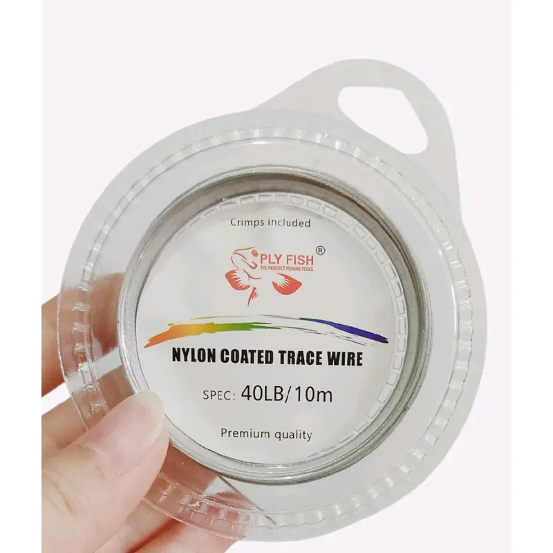 Neklin PLYFISH Kawat Pancing Nylon Coated Wire 10m Termasuk Klem 7
