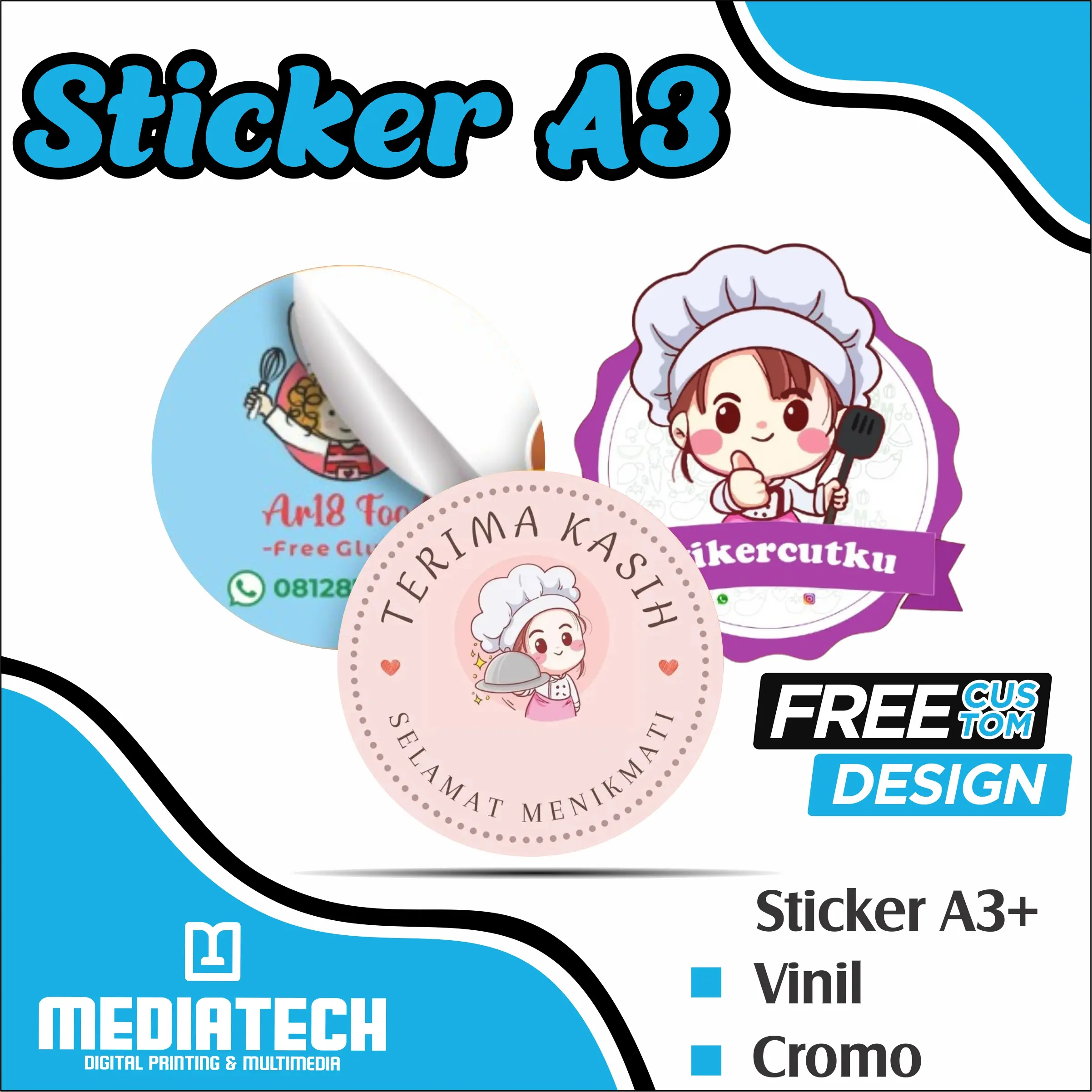 Cutting stiker / Print and cut stiker A3+ Custom