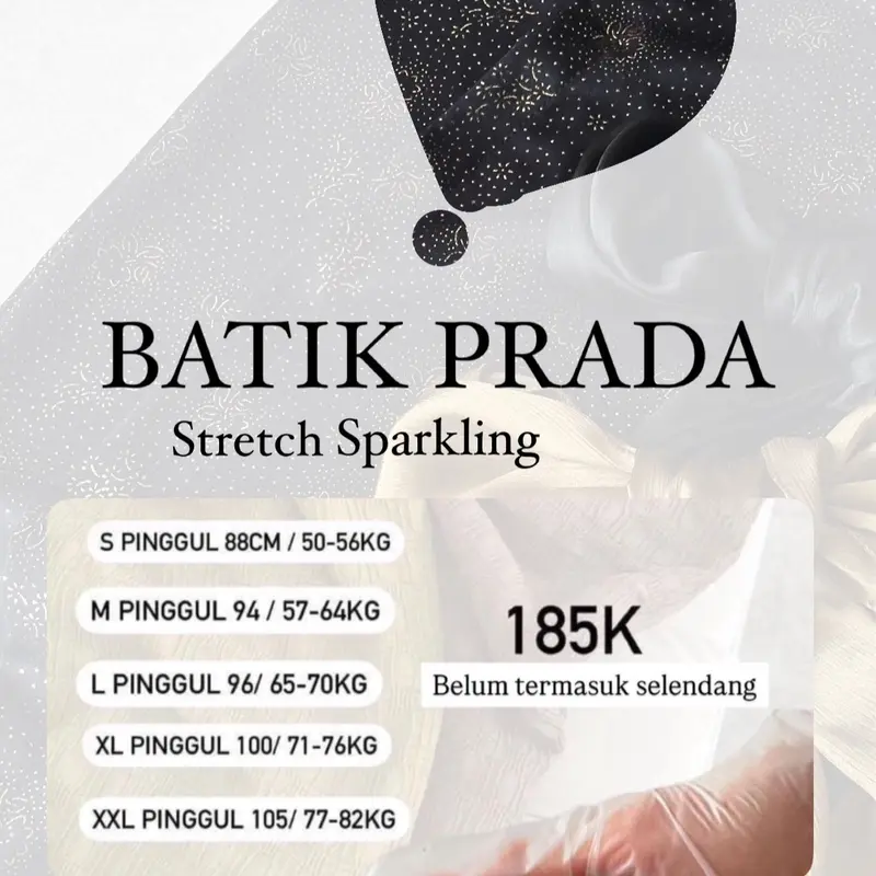 Kamen Jadi Batikk Pradaa  Stretch tanpa selendang 4