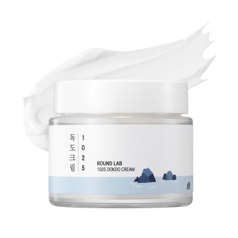 ROUND LAB 1025 Kem dưỡng da mặt Dokdo 2,71 fl oz/80 ml, kem dưỡng ẩm sâu trong 48 giờ, phù hợp với mụn trứng cá, đỏ da và làn da nhạy cảm, chứa ceramide, kem phục hồi hàng rào bảo vệ da, không mùi, chăm sóc da Hàn Quốc