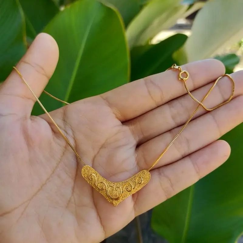 Kalung Minang Mini Jawan Pasir Lapis Emas 8
