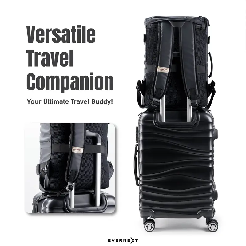 EVERNEXT Tas Ransel Pria Multifungsi Anti Air Backpack Laptop Versatile 3in1 Pria Tas Travelling Pria Tas Koper Pria Terbaru 6