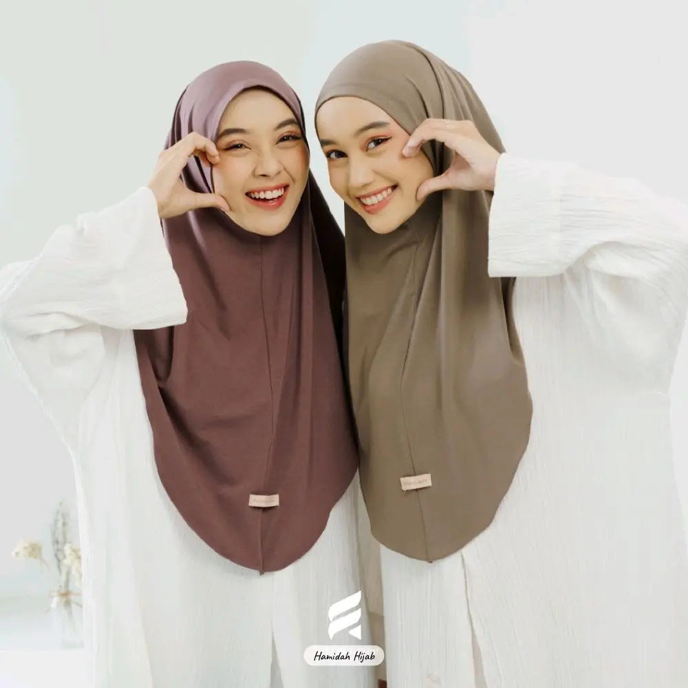 Hijab Bergo Sporty Malay Instan Non Pet, Hijab Daisy Non Ped Size M-L Hijab Malay Jersey, Kerudung Muslim Wanita Khimar Syari Non Ped Dewasa