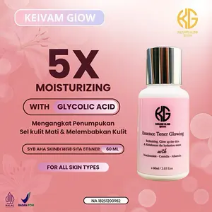 (Keivam Glow) Essence Toner Whitening Mencerahkan dengan Niacinamide & Glycolic acid untuk Kulit Cerah Lembut & Glowing