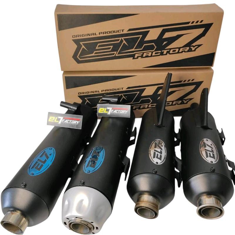Knalpot Motor Matic EL7 Factory Exhaust Copy Shijiro Full Set Muffler + Tameng airblade All Motor Matic Leheran Stainless Steel 1,2 ML 9