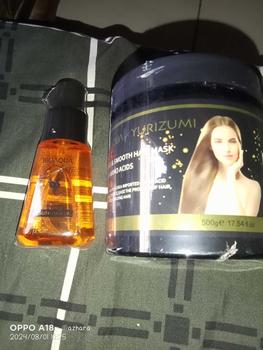 Product Review of PAKET 2 IN 1 BPOM Bioaqua x Yurizumi Hair Mask Creambath dan Hair Serum 70ml Perawatan Argan from a**a 1