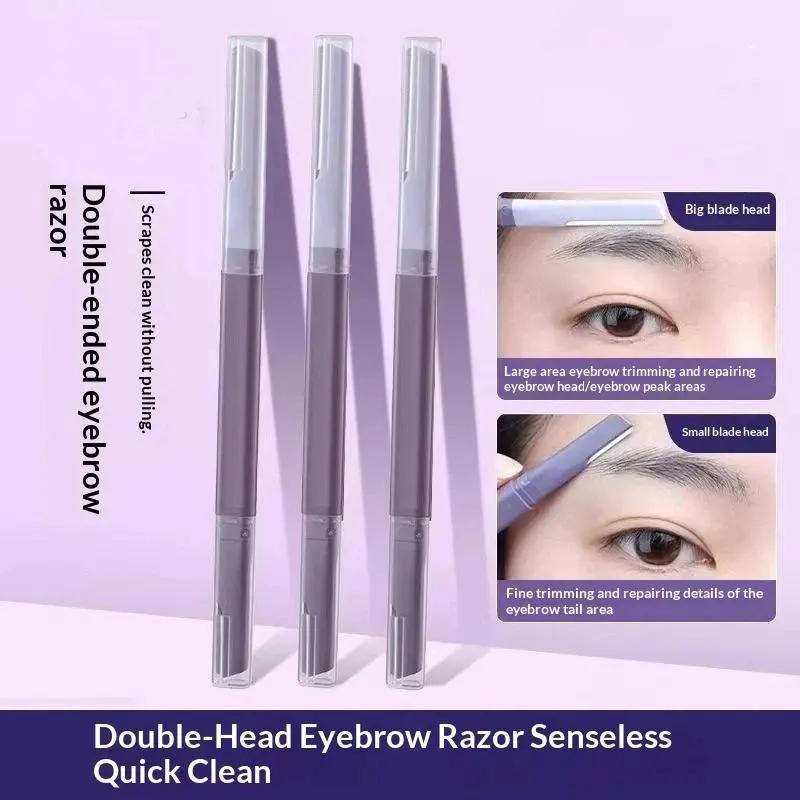 1/2/3/5pcs lông mày cắt tỉa con dao màu tím đôi dao cạo lông mày đầu máy cắt…