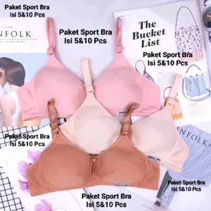 BH Sport Tanpa Kawat - PROMO Paket 3 Pcs, BH Sport Tanpa Kawat untuk Kenyamanan Maksimal, Cocok untuk Berbagai Aktivitas