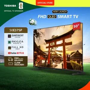 [FHD QLED] [KHUSUS ONLINE] Toshiba TV 50" QLED FHD Smart TV - Dolby Audio Netflix Disney+ Youtube Screen Sharing Remote Voice Control HDMI Bluetooth Digital WIFI - 50E37SP
