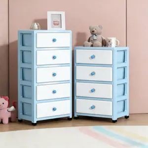 Lemari Laci Plastik Serbaguna 6 Susun Jumbo  Drawer Organizer Multifungsi Desain Modern, Kuat & Tahan Lama, Kapasitas Besar untuk Penyimpanan Pakaian Mainan Peralatan Rumah