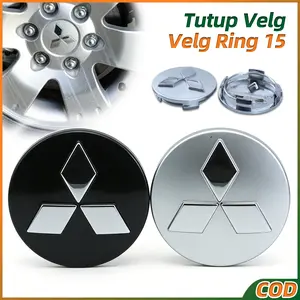 Tutup Dop Velg 15 Mitsubishi Universal - Dop Roda Tutup Velg 5.4cm Perak Chrome, Cocok untuk Outlander/Pajero EX L100/EV Colt | Mitsubishi Hub Cap Wheel Center Caps Mitsubishi Wheel Cap Rim Hub Cover Badge Emblem