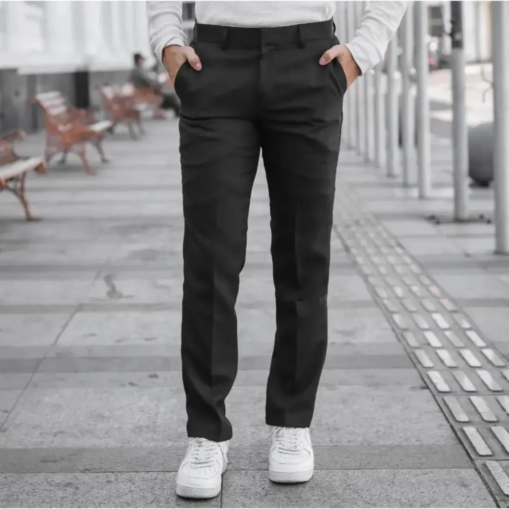 TERMURAH TERLARIS COD Celana Kantor Pria Slimfit Kain Katun Panjang Hitam Murah Dasar Bahan Teflon Slim Fit Kerja Formal 27 sampai 38 PROMO COD Bayar Di Tempat terbaik di kelasnya