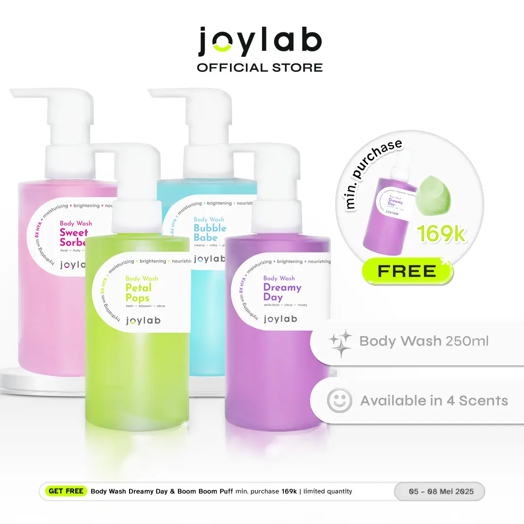 JOYLAB - Body Wash 250ml | 8X-HYA Stays Silky Smooth and Radiant Shower Gel Sabun Mandi Cair Mencerahkan dan Melembabkan Kulit Body Soap