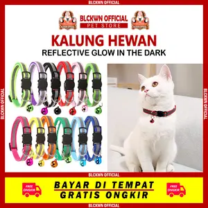 Kalung Hewan Kucing Anjing Kelinci Reflective Lonceng