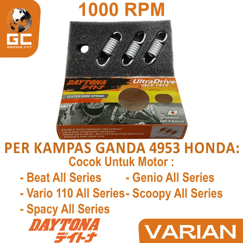 Daytona Per Sentrik Kampas Ganda Kopling Vario Beat PCX Scoopy Genio Deluxe Fi ESP 110 125 150 160 1500 RPM 4954 4956 4958 4