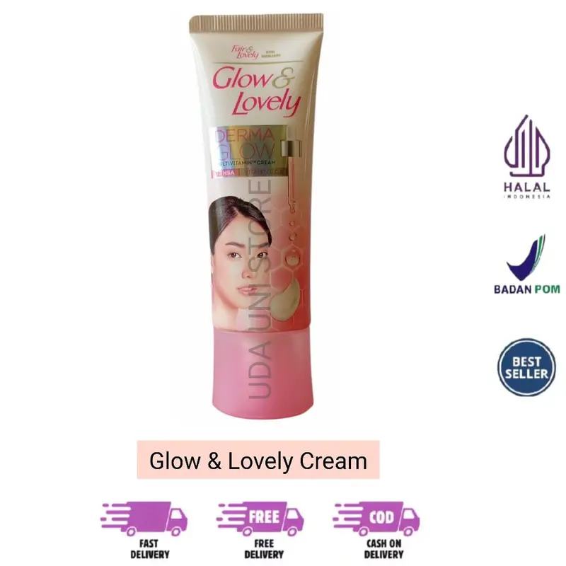 Cream Glow & Lovely 46gr & 23gr Multivitamin Derma Glow Cream Pencerah Wajah 4