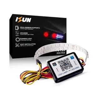 ISUN Lampu Demon Devil Eyes Matrix WRGB dengan Welcome Light Sein dan 210-Mode APP Control DC12V/5W