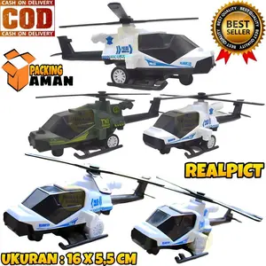 ( BISA COD ) PROMO Mainan Anak Helikopter Polisi Indonesia Pull Back / Mainan Helicopter Terbang / Mainan Kendaraan Udara / Mainan Anak Laki Laki SNI Murah