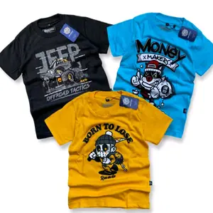 Paket Random 3 Pcs Kaos Distro Motif Kekinian Bahan Premium Cotton 30s Adem Nyaman Untuk Anak Laki-laki Fashion Anak Atasan Pakaian Baju