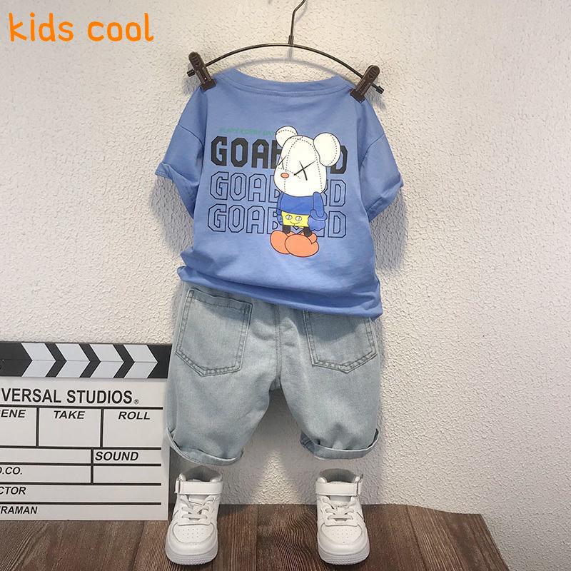 Áo Thun Ngắn Tay Thoáng Khí Cho Trẻ Em Và Bé Trai, Áo In Hình Hoạt Hình Mới, 100% Cotton, Mùa Hè 3