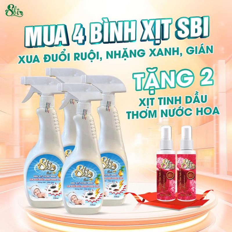 Bình Xịt Thông Minh Sbi 530ml Xua Đuổi Ruồi, Nhặng Xanh, Gián Hiệu Quả, Nhanh Chóng, Không Mùi, An Toàn Cho Sức Khỏe Con Người Và Vật Nuôi