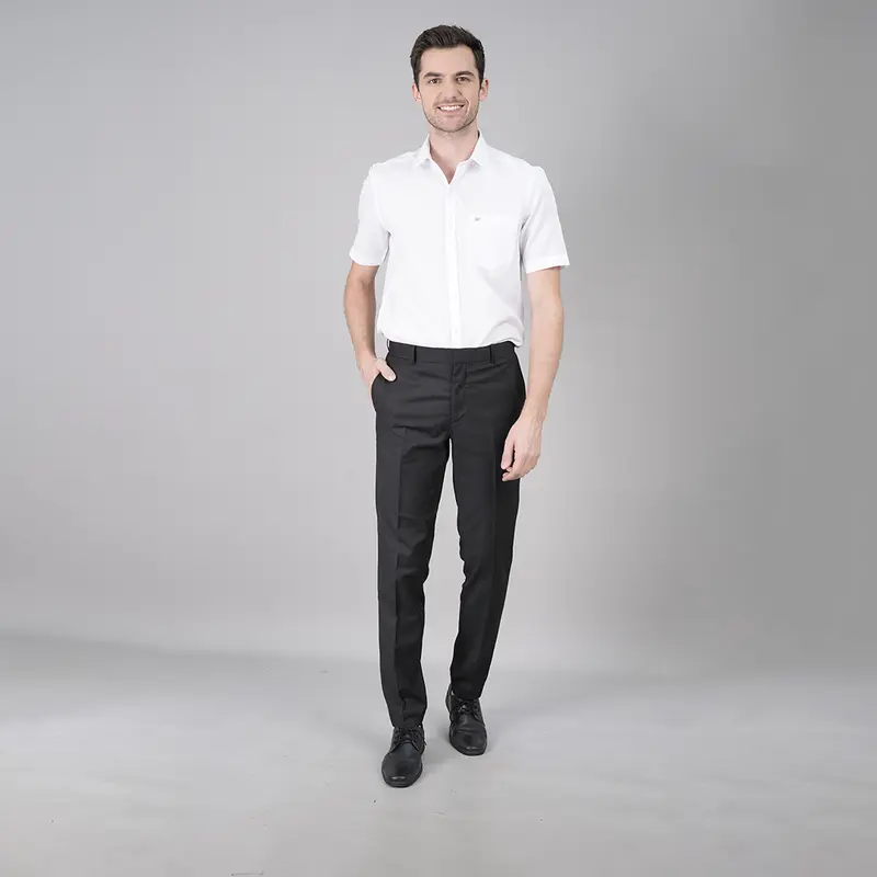 Johnwin - Celana Formal - Celana Pria - Hitam - Polyester - Slim Fit - F.996.010.110.C - Free Keychain 4
