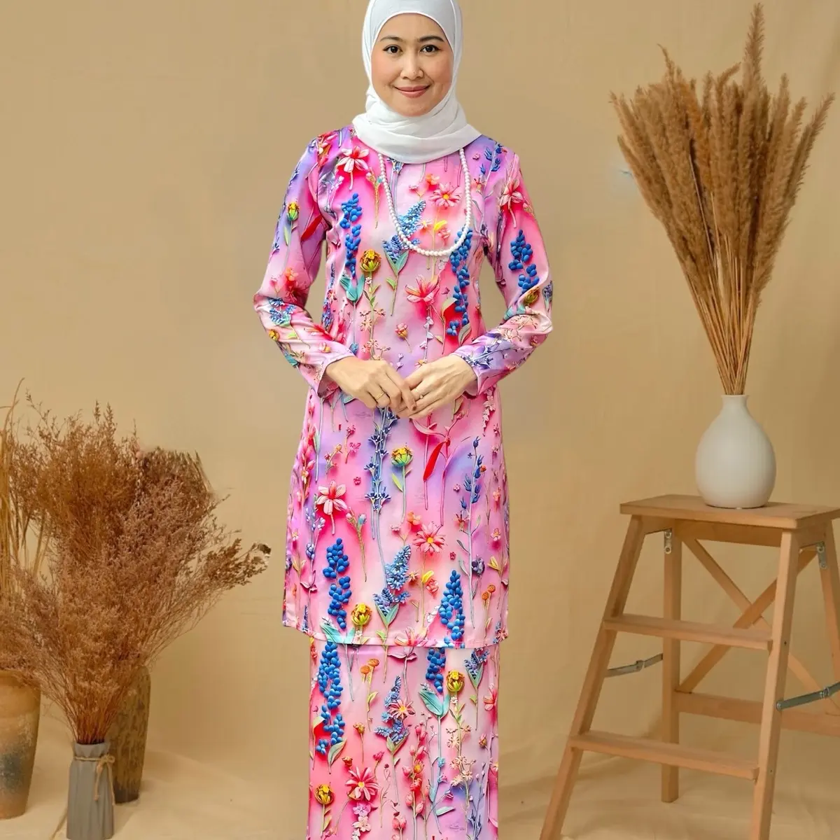 LAILA KURUNG (MANGO SILK 20D) SILM FIT CUTTING NEW ARRIVAL Set