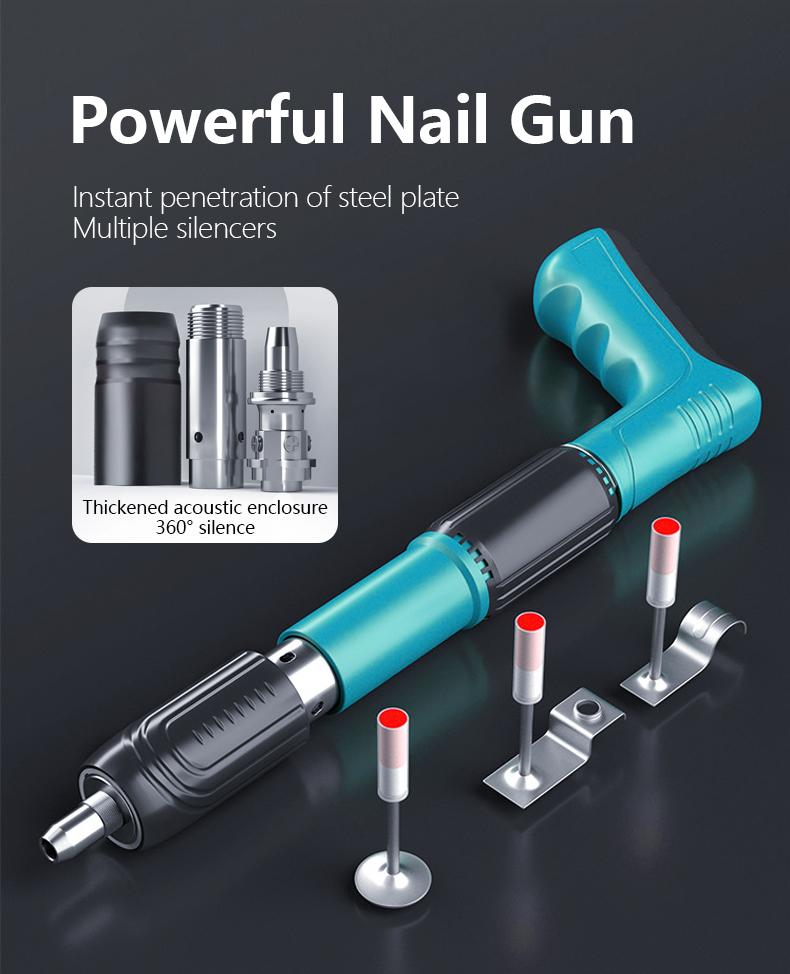 Product Introduction of Oddler Nail Gun Manual Steel Nails Gun For Concrete Rivet Tool Steel Rivet Gun Nail Punch Gun Wall Anchor Wire Slotting Device Nail Fast Nail Sound Attenuation Processing Free Nails Cordless Nail Gun With tools box full set 51