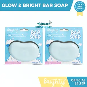 [BELI 2 LEBIH HEMAT] BRIGHTY GLOW & BRIGHT BAR SOAP 10X SUPER POWER GLOWING SABUN PENCERAH PENGHILANG BEKAS LUKA BELANG BRIGHTY