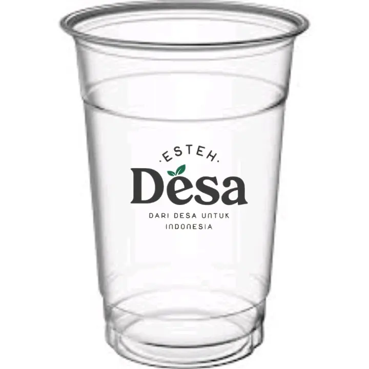 STICKER minuman es teh desa isi 100pcs 5x5 Bahan transparan