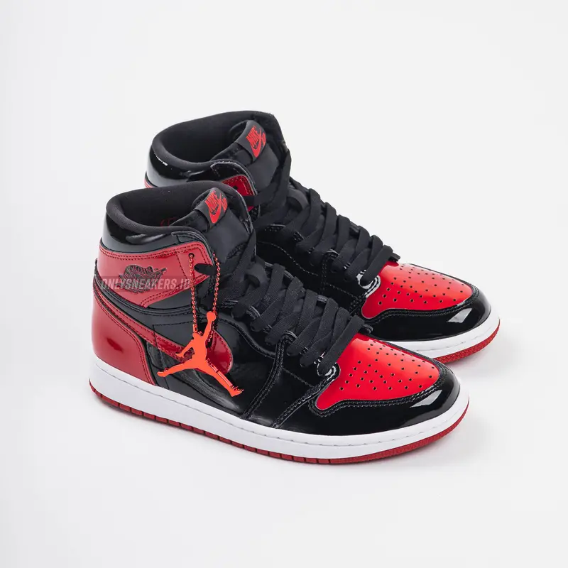 AIR JORDAN 1 HIGH PATENT BRED 0