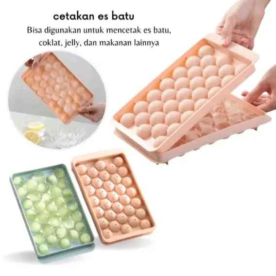 Cetakan Es Batu Bulat 33 Lubang - Cetakan Es Batu Bulat Puding Ice Ball Tray 33 Lubang 3