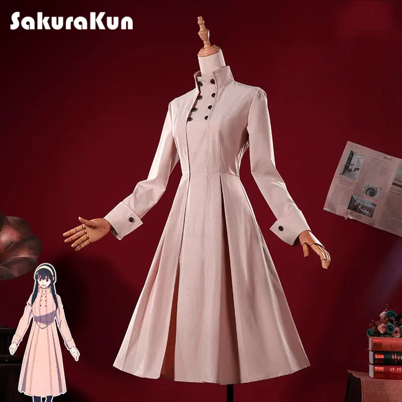 KOSTUM COSPLAY/ AKSESORIS COSPLAY/AKSESORIS ANIME/ KOSTUM COSPLAY YOR FORGER GAUN PINK SPY X FAMILY 7