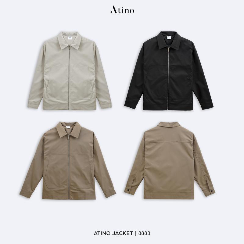 Áo Khoác Kaki ATINO BASIC Khoá kéo Cao Cấp 3.8883