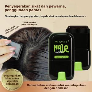 Tongkat Pewarna Rambut, MLSMILE, Mewarna rambut dalam 30 saat, Tanpa merosakkan rambut Rambut Putih, Tahan Lama, Kalis Peluh, Menutupi Rambut Putih.
