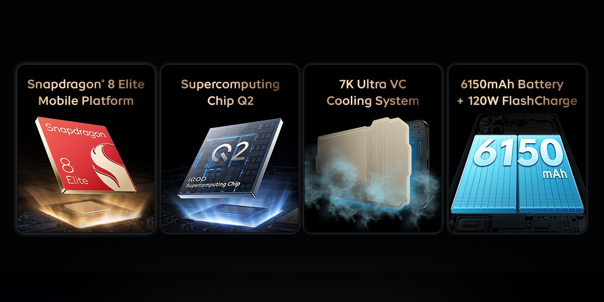 vivo iQOO 13 (12/256)- 1st Snapdragon 8 elite, 7000mm2 VC Cooling system, 6150mAh+120W, 144Hz LTPO AMOLED]