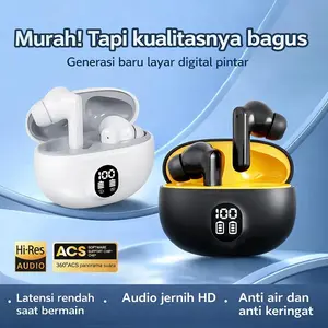 ZOOJODIQ WhatPlus x55 Headset Gaming Bluetooth Baterai Awet Tahan Air IPX5 Peredam Kebisingan Aktif Hi-Fi SBC Audio Wireless untuk Handphone Pengiriman 24 Jam