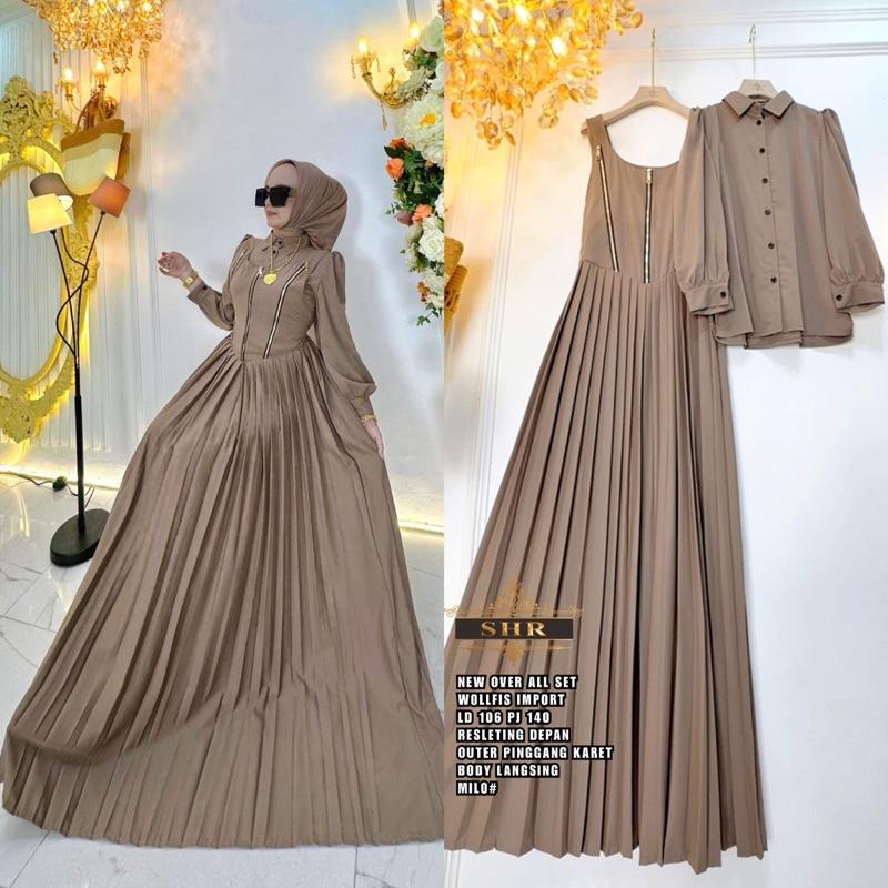 SHR MAXI DRESS PRINCES SALUR WOLPIS ORI SHR 100% KODE GAMIS INCESS Dengan Desain Elegan dan Nyaman