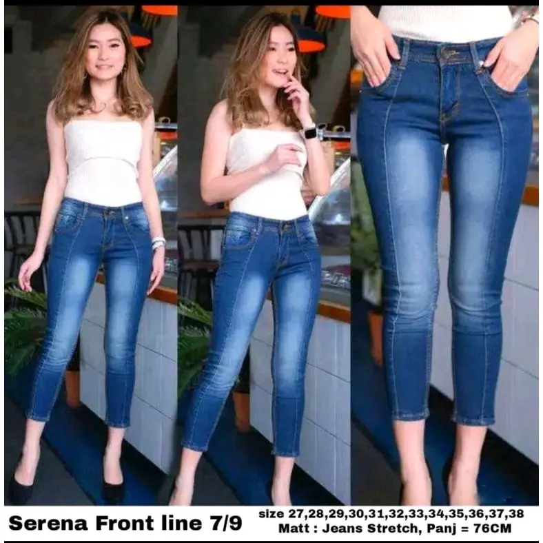 Celana jeans wanita 7/9 Model terbaru Slim 4