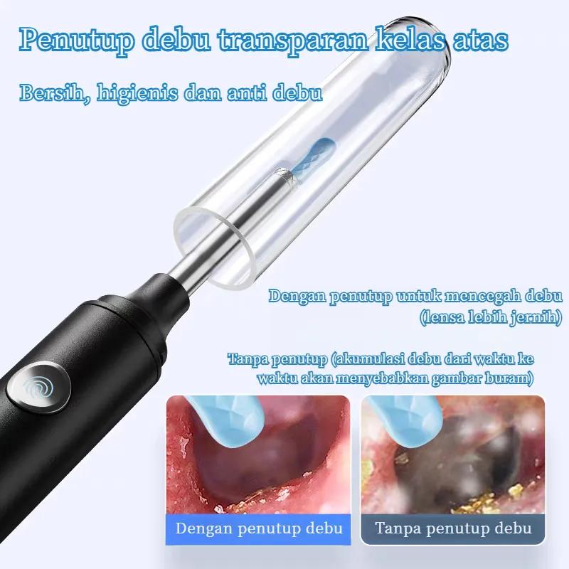 2025 KAKIMI Newest Alat Pembersih Telinga KorekKuping Kamera LED smart Visual Ear Stick WIFI waterproof Kotoran Removal Dilengkapi dengan empat tusuk telinga Cleaning korek kuping kamera alat pembersih telinga