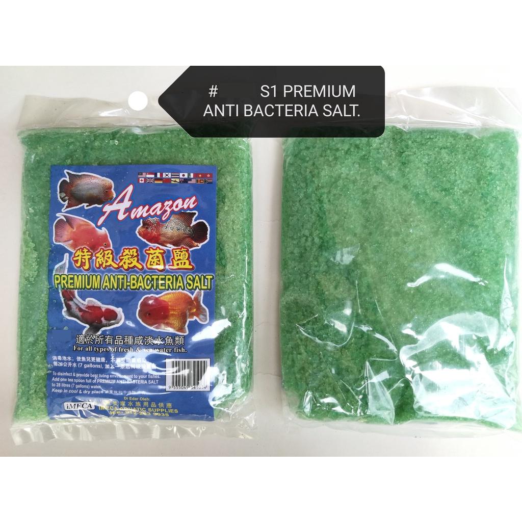 Coarse (2xPack) Amazon Anti Bacteria Green S1 Salt 1kg Aquarium Fish Garam Ikan Akuarium
