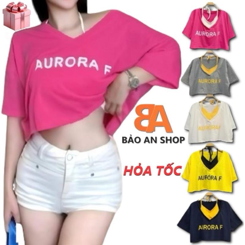 SA-340 Sét bộ nữ áo thun cổ V tay lửng croptop thun cotton và áo bra dây cột khách không mang được cotton khô thì không nên mua nha