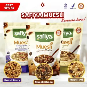 Muesli Safiya 1 Kg - Muesli Berry Yogurt  Muesli Ori Muesli Choco - Sereal Sarapan Food Granola Oatmeal Cereal